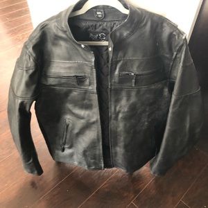 Leather motorcycle jacket